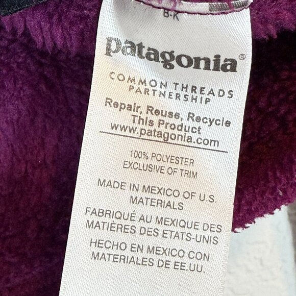 Patagonia Sweatshirt Snap-T Purple Fleece Pullover Small - Picture 7 of 9